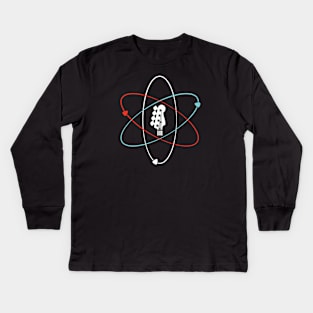 Bass Guitar Headstock Atom Symbol Kids Long Sleeve T-Shirt